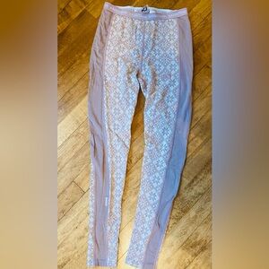 Kari Traa Pink Patterned Thermal Leggings